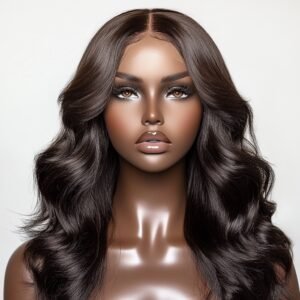 Indian body wavy glueless hair 5x5 180 density 14โ20โ