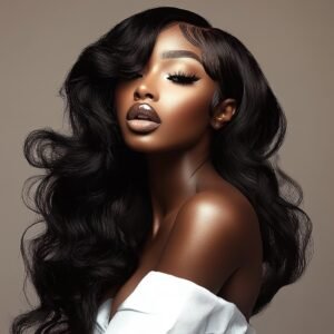 Brazilian Remy 100% Virgin human hair bundles Natural color loose wave 14โ -22